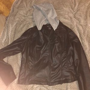 Wet seal leather jacket